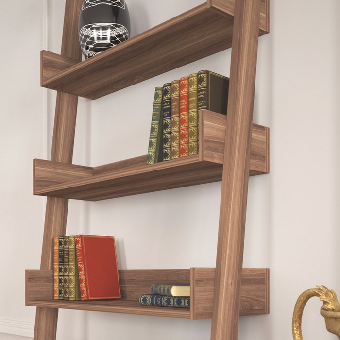 Hanah Home Estantería Nogal Ancho 80cm Alto 195cm Tablero Melamina 18mm